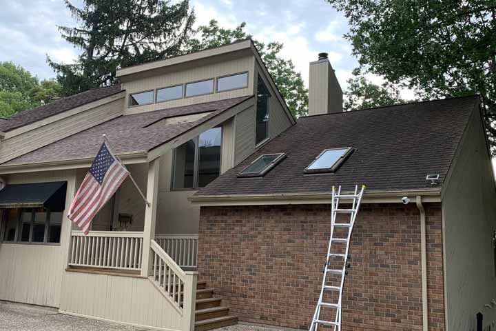 Before side view of house